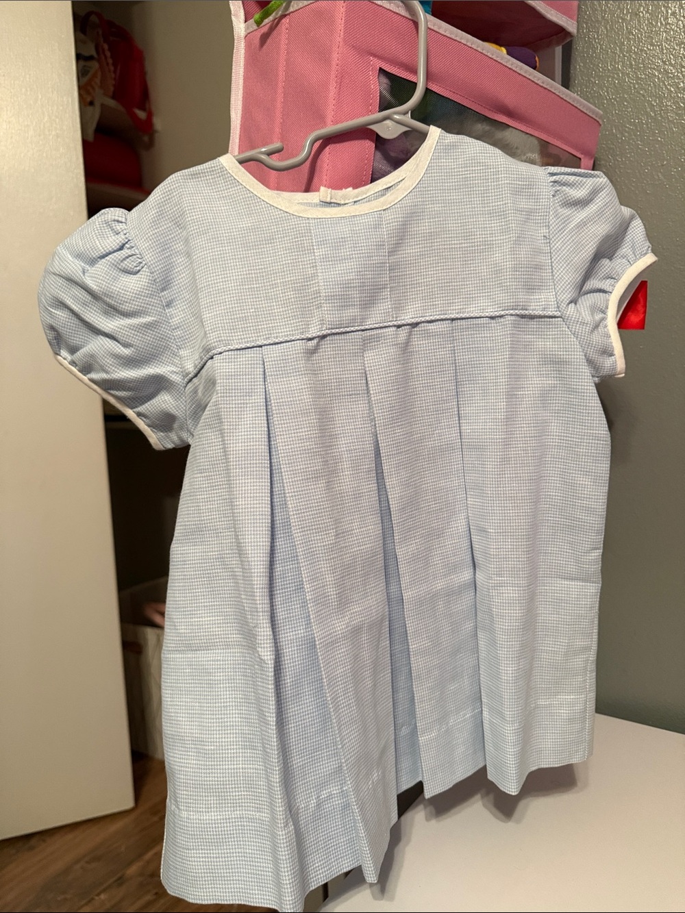 Light Blue Girls' Pleated Short-Sleeve Top by Alice Kathleen